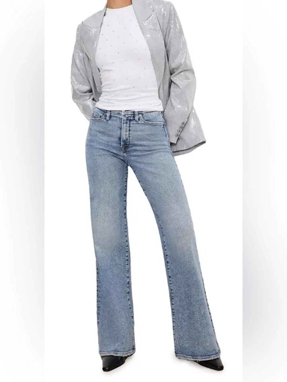 Good American Good Waist Palazzo Indigo 746 - Picture 4 of 5